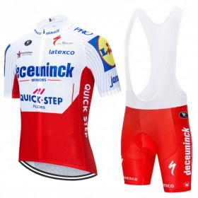 Conjunto Maillot + Culotte Corto con tirantes 2020 Deceuninck-Quick-Step N003